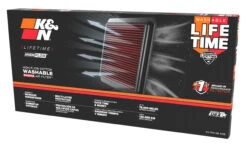 K&N High-Flow Original Lifetime Engine Air Filter - CITROEN C4 L4-1.6L F/I -Auto Filter Shop 12278 8 angle 24