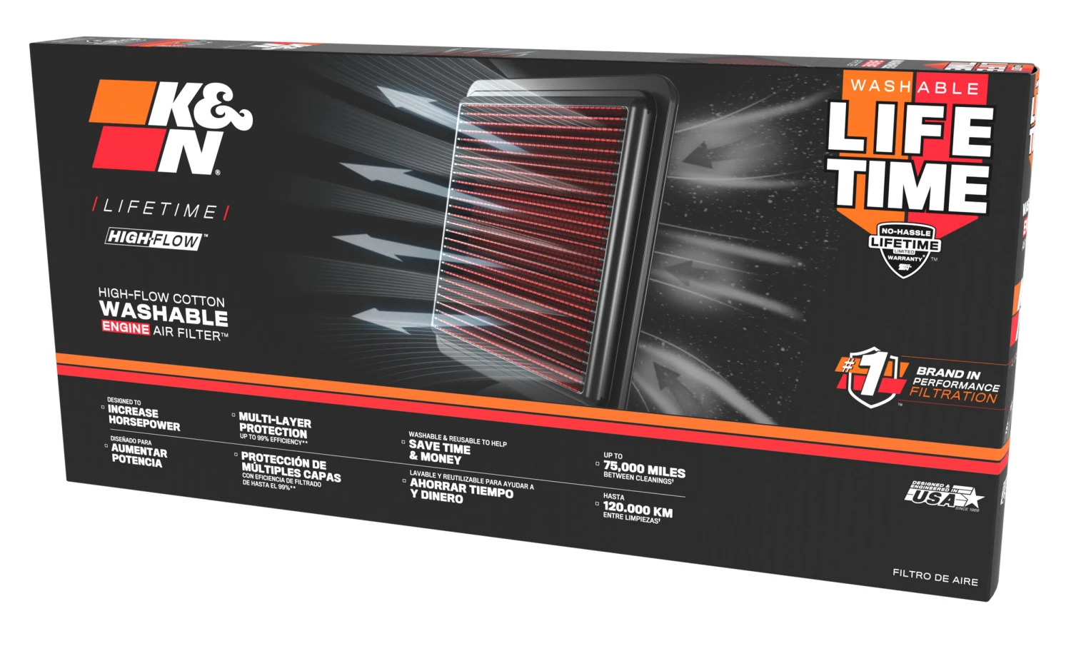 K&N High-Flow Original Lifetime Engine Air Filter - HONDA SH300i 2 K&N High-Flow Original Lifetime Engine Air Filter - HONDA SH300i - Image 2