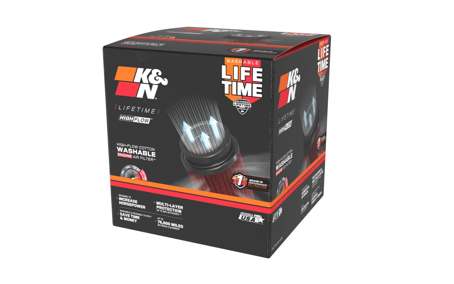 K&N High-Flow Original Universal Air Filter - 6"FLG, 7-1/2"B, 5"CR-T, 6"H 11 K&N High-Flow Original Universal Air Filter - 6"FLG, 7-1/2"B, 5"CR-T, 6"H - Image 11