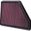 K&N High-Flow Original Lifetime Engine Air Filter - CHEVROLET CAMARO V6-3.6/V8-6.2L -Auto Filter Shop 33 2434 2