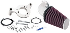 K&N Cold Air Intake - High-flow, Roto-mold Tube - HARLEY DAVIDSON SOFTAIL/DYNA FI, 01-14, BRIGH