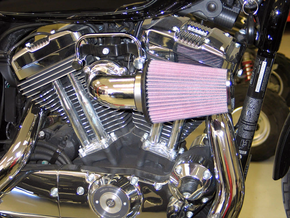 K&N Cold Air Intake - High-flow, Roto-mold Tube - HARLEY SPORTSTER 883/1200CC 2 K&N Cold Air Intake - High-flow, Roto-mold Tube - HARLEY SPORTSTER 883/1200CC - Image 2