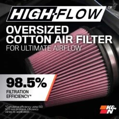 K&N Cold Air Intake - High-flow, Roto-mold Tube - DODGE RAM, L6-5.9L, TURBO DSL -Auto Filter Shop 57 1525 Efficiency