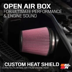 K&N Cold Air Intake - High-flow, Roto-mold Tube - DODGE RAM, L6-5.9L, TURBO DSL -Auto Filter Shop 57 1525 HeatShield