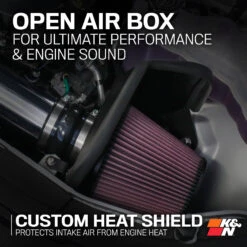 K&N Cold Air Intake - High-flow, Roto-mold Tube - DODGE RAM 2500/3500 L6-5.9L TURBO DSL -Auto Filter Shop 57 1532 HeatShield 1