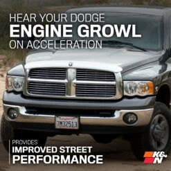 K&N Cold Air Intake - High-flow, Roto-mold Tube - DODGE RAM 2500/3500 L6-5.9L TURBO DSL -Auto Filter Shop 57 1532 Sound 1
