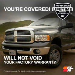 K&N Cold Air Intake - High-flow, Roto-mold Tube - DODGE RAM 2500/3500 L6-5.9L TURBO DSL -Auto Filter Shop 57 1532 WTY 1