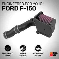 K&N Cold Air Intake - High-flow, Roto-mold Tube - FORD F-SERIES & EXCURSION, V8-6.0L -Auto Filter Shop 57 2546 1 Exploded 1