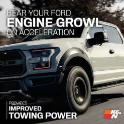 K&N Cold Air Intake - High-flow, Roto-mold Tube - FORD/LINCOLN F150/MARK LT, V8-5.4L -Auto Filter Shop 57 2556 Sound 1