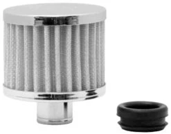 K&N Vent/ Breather Air Filter - Push-In - 1" O.D. Flange - 3" O.D - 2-3/8"H -Auto Filter Shop 62 1590WT Side