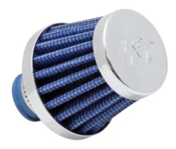 K&N Vent/ Breather Air Filter - Clamp-on - 3/8" I.D. Flange - 2" X 1-3/8" O.D - 1-3/4"H