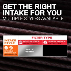 K&N Cold Air Intake System - High-flow Air Filter, Roto-mold Tube - CAN-AM MAVERICK RX 999CC TURBO -Auto Filter Shop 63 1148 Options 1