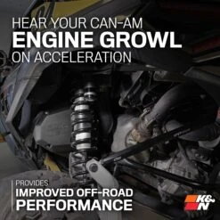 K&N Cold Air Intake System - High-flow Air Filter, Roto-mold Tube - CAN-AM MAVERICK RX 999CC TURBO -Auto Filter Shop 63 1148 Sound 1