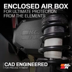 K&N Cold Air Intake System - High-flow Air Filter, Roto-mold Tube - CAN-AM MAVERICK RX 999CC TURBO -Auto Filter Shop 63 1148 Airbox 1