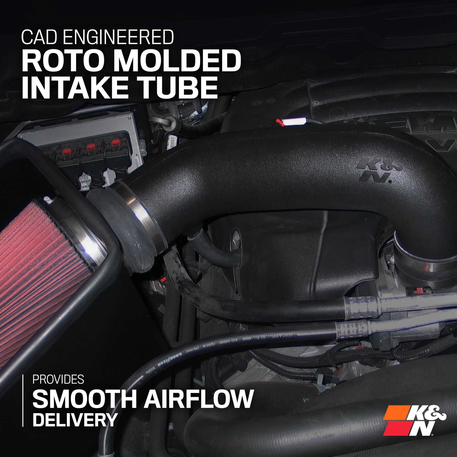 K&N Cold Air Intake - High-flow, Roto-mold Tube - DODGE/RAM 1500 V8-5.7LHEMI 5 K&N Cold Air Intake - High-flow, Roto-mold Tube - DODGE/RAM 1500 V8-5.7LHEMI - Image 5