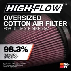 K&N Cold Air Intake - High-flow, Roto-mold Tube - JEEP WRANGLER JL V6-3.6L 20 K&N Cold Air Intake - High-flow, Roto-mold Tube - JEEP WRANGLER JL V6-3.6L -Auto Filter Shop 63 1576 Efficiency