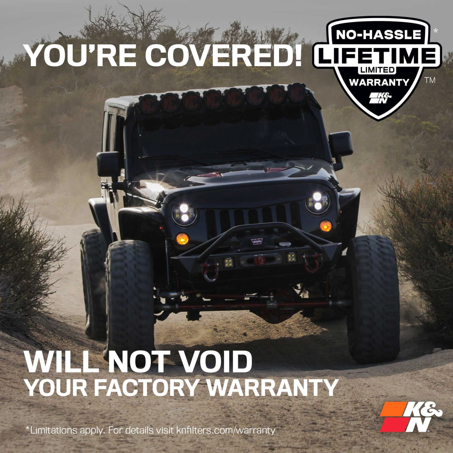 K&N Cold Air Intake - High-flow, Roto-mold Tube - JEEP WRANGLER JL V6-3.6L 9 K&N Cold Air Intake - High-flow, Roto-mold Tube - JEEP WRANGLER JL V6-3.6L - Image 9