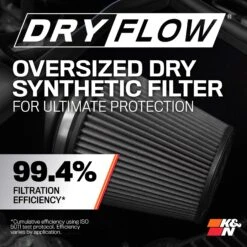 K&N Cold Air Intake - Dryflow, Aluminum Tube - DODGE/CHRYSLER V8-5.7/6.1L 20 K&N Cold Air Intake - Dryflow, Aluminum Tube - DODGE/CHRYSLER V8-5.7/6.1L -Auto Filter Shop 71 1542 Efficiency