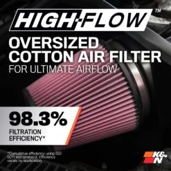 K&N Cold Air Intake - High-flow, Aluminum Tube - DODGE/RAM 1500 V8-5.7L -Auto Filter Shop 77 1561KP Efficiency
