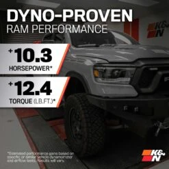 K&N Cold Air Intake - High-flow, Aluminum Tube - DODGE/RAM 1500 V8-5.7L -Auto Filter Shop 77 1561KP Performance