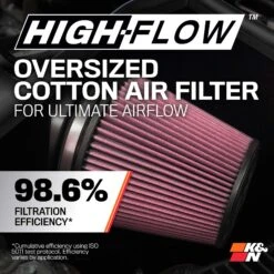 K&N Cold Air Intake - High-flow, Aluminum Tube - JEEP GRAND CHEROKEE V6-3.6L -Auto Filter Shop 77 1572KS Efficiency 1