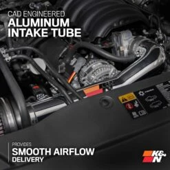 K&N Cold Air Intake - High-flow, Aluminum Tube - CHEVROLET/GMC 1500 V8-5.3/6.2L -Auto Filter Shop 77 3082KP AlimTube
