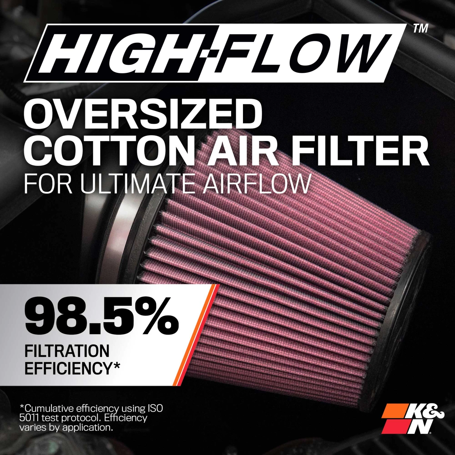 K&N Cold Air Intake - High-flow, Aluminum Tube - TOYOTA TACOMA V6-3.5L 6 K&N Cold Air Intake - High-flow, Aluminum Tube - TOYOTA TACOMA V6-3.5L - Image 6