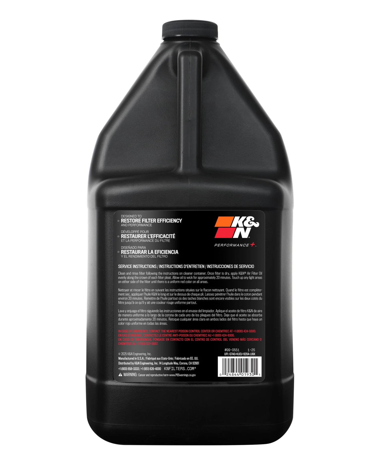 K&N Air Filter Oil - 1 Gal 5 K&N Air Filter Oil - 1 Gal - Image 5