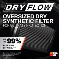 K&N Cold Air Intake - Dryflow, Aluminum Tube - CHEVROLET COLORADO V6-3.6L 18 K&N Cold Air Intake - Dryflow, Aluminum Tube - CHEVROLET COLORADO V6-3.6L -Auto Filter Shop BlackHawk Efficiency 6