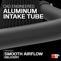 K&N Cold Air Intake - Dryflow, Aluminum Tube - DODGE CHALLENGER V8-6.4L -Auto Filter Shop BlackHawk TubeAlum 12