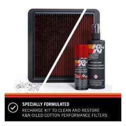 99-5000 K&N Filter Care Service Kit Aerosol -Auto Filter Shop DURABILITY FILTERRK 1
