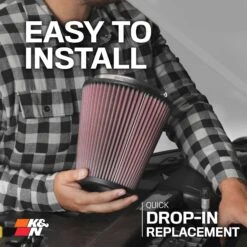 K&N High-Flow Original Lifetime Engine Air Filter - GM TRUCKS V8-350/454 -Auto Filter Shop INSTL 4CON 82