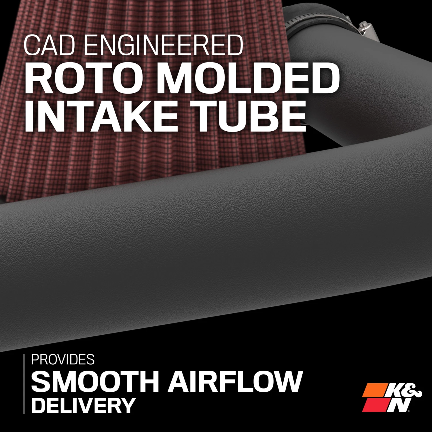 K&N Cold Air Intake - High-flow, Roto-mold Tube - CHEVY/GMC 2500/3500, 6.6L 5 K&N Cold Air Intake - High-flow, Roto-mold Tube - CHEVY/GMC 2500/3500, 6.6L - Image 5