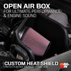 K&N Cold Air Intake - High-flow, Roto-mold Tube - DODGE MAGNUM/CHRYSLER 300, V8 -Auto Filter Shop INT HeatShield 1