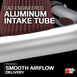 K&N Cold Air Intake - High-flow, Aluminum Tube - AUDI A4 L4-2.0L -Auto Filter Shop IntakeAlum Tube chrome 80 1