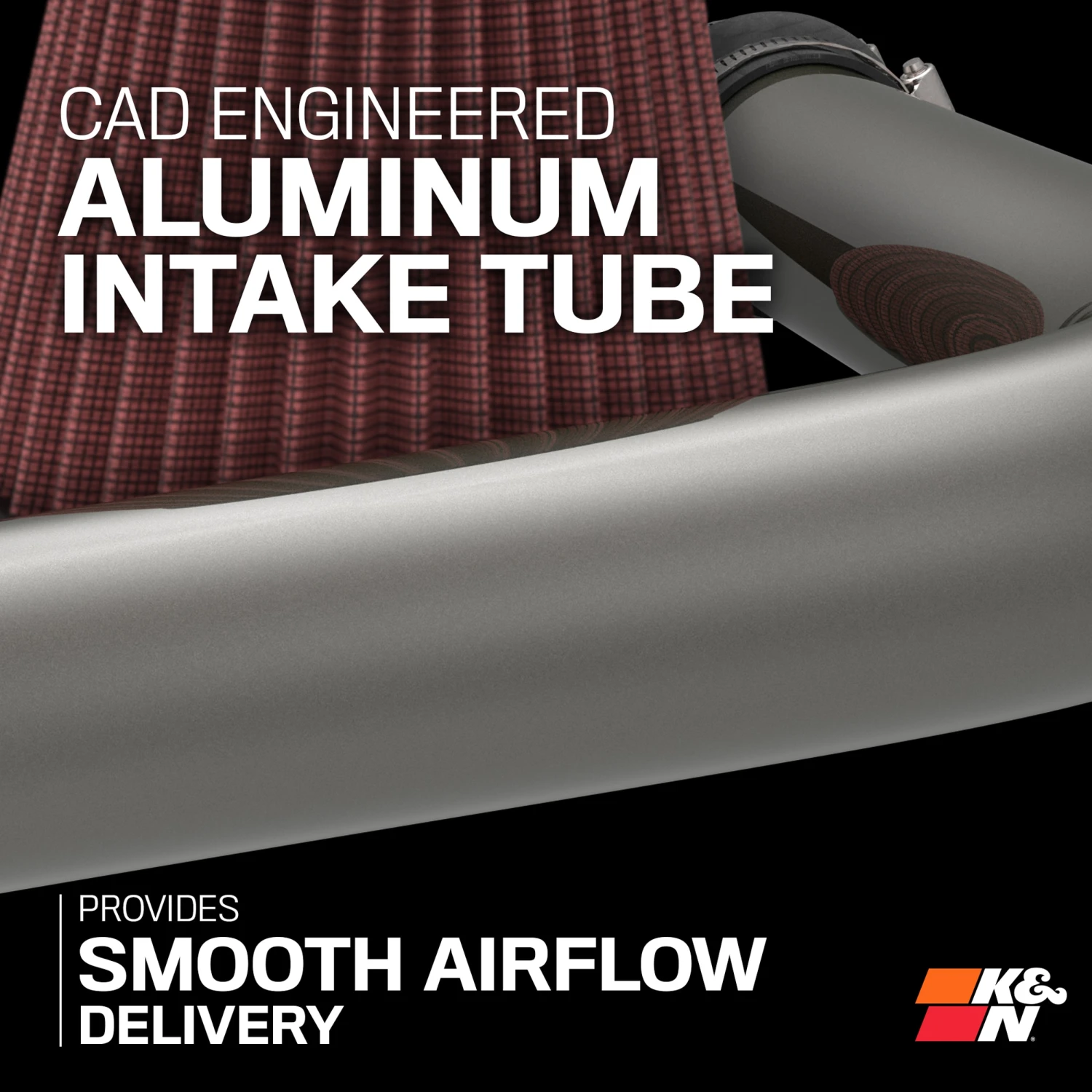 K&N Cold Air Intake - High-flow, Aluminum Tube - NISSAN SENTRA, L4-2.5L 5 K&N Cold Air Intake - High-flow, Aluminum Tube - NISSAN SENTRA, L4-2.5L - Image 5