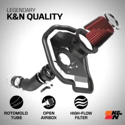 K&N Cold Air Intake - High-flow, Roto-mold Tube - FORD MUSTANG GT, V8-4.6L, SOHC -Auto Filter Shop IntakeRM Quality 25