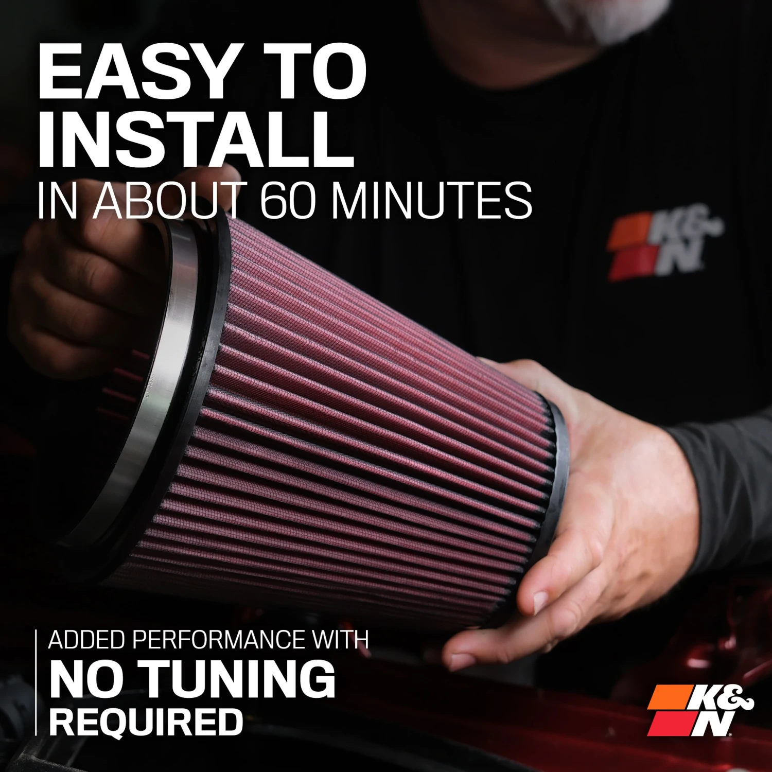 K&N Cold Air Intake - High-flow, Aluminum Tube - KIA FORTE KOUP L4-1.6L 8 K&N Cold Air Intake - High-flow, Aluminum Tube - KIA FORTE KOUP L4-1.6L - Image 8