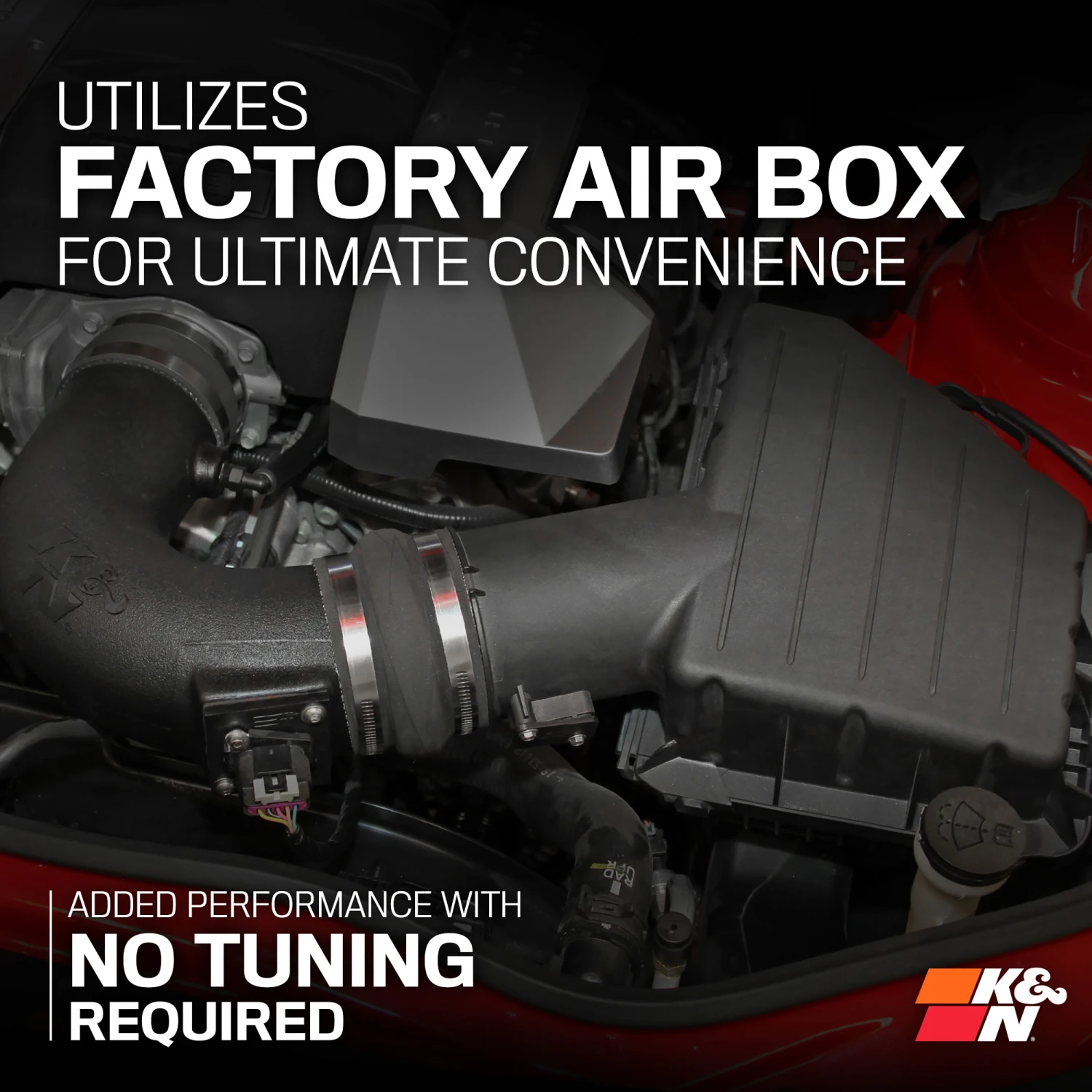 K&N Cold Air Intake - High-flow, Roto-mold Tube - CHEVROLET COLORADO L4-2.5L 6 K&N Cold Air Intake - High-flow, Roto-mold Tube - CHEVROLET COLORADO L4-2.5L - Image 6