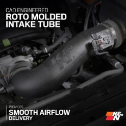 K&N Cold Air Intake - High-flow, Roto-mold Tube - CHEVROLET SILVERADO 1500 V8-5.3/6.2L -Auto Filter Shop JuniorKIT Tube 6