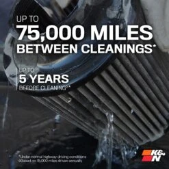 K&N High-Flow Original Lifetime Engine Air Filter - MERCEDES BENZ C200 L4-1.8L F/I -Auto Filter Shop MAINT 5CON 53