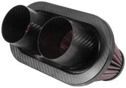K&N High-Flow Original Universal Air Filter - 3" DUAL FLG; 10 X 5-1/8 B, 6-3/8 X 3-3/16T; 5.5" H -Auto Filter Shop RP 6101 Base 1