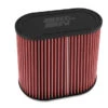 High-Flow Original Universal Air Filter - 3"DUAL FLG, 9"X 6"B, 7-3/8" X 3-5/8"T, 7-3/8"H -Auto Filter Shop RU 6104 1