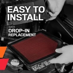 K&N High-Flow Original Lifetime Engine Air Filter - BRIGGS & STRAT - 286H77-0121 -Auto Filter Shop SmallEngine Dryflow Instl Panel 3